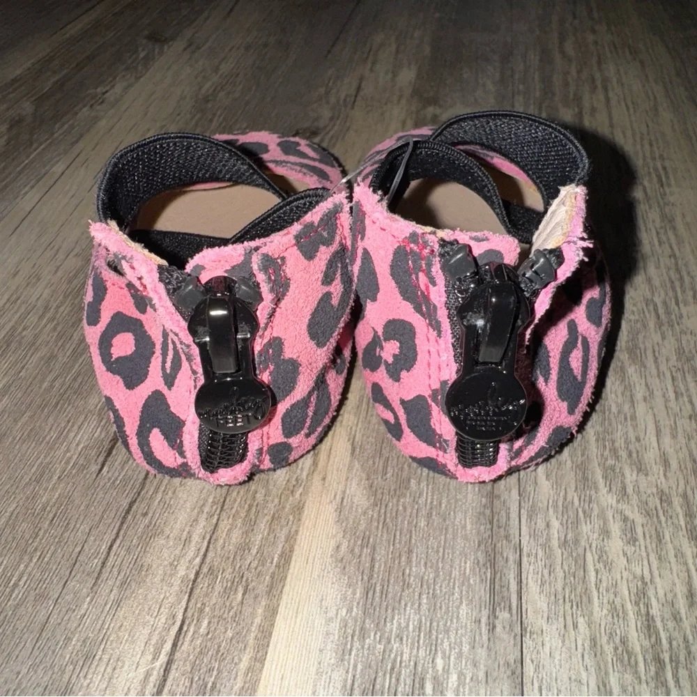 Monkey Feet Pink Leopard Baby Sandals